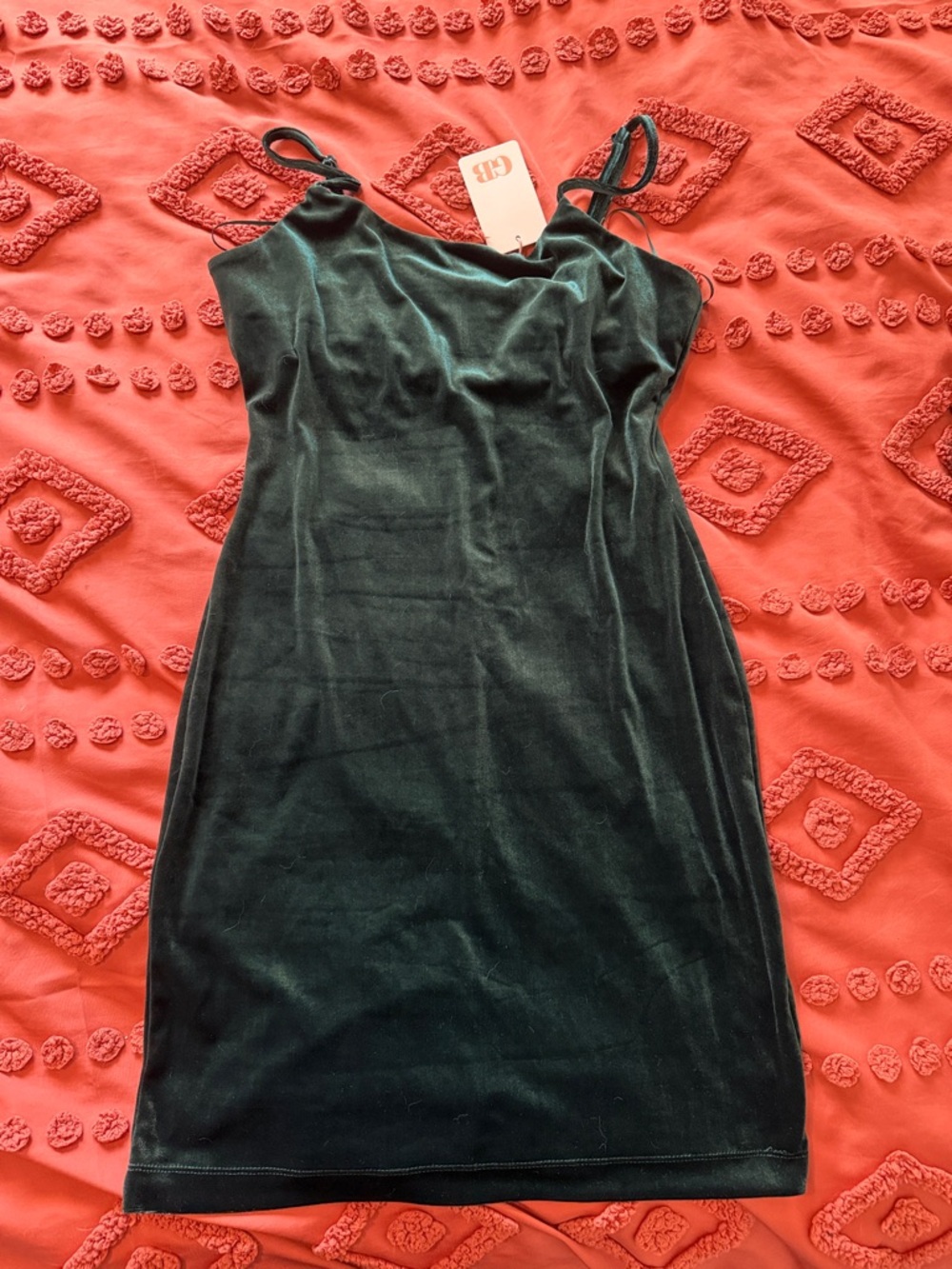 Gianni Bini Emerald Green Velvet Slip Dress